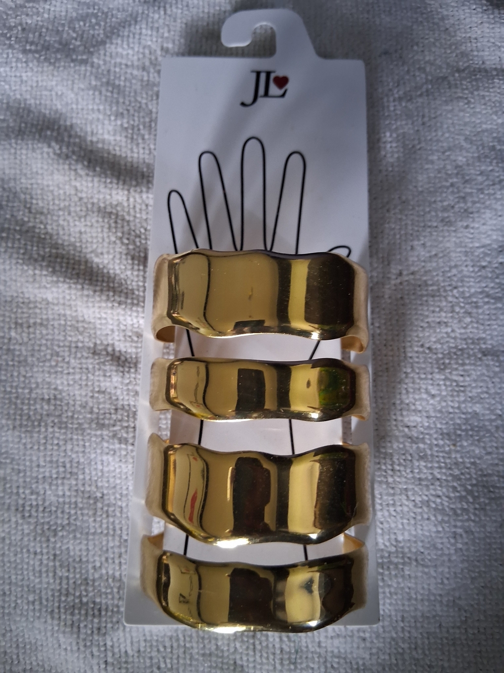 JL Gold-Tone Curved Cuff Bracelet